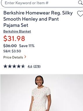 Women's Pink Floral Henley Pajama Set